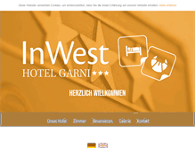 Tablet Screenshot of inwesthotel.com